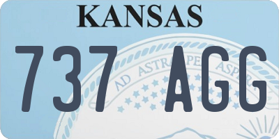 KS license plate 737AGG
