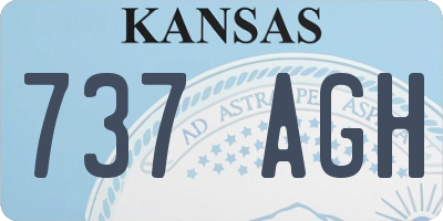 KS license plate 737AGH