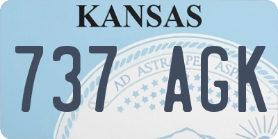 KS license plate 737AGK