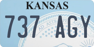 KS license plate 737AGY
