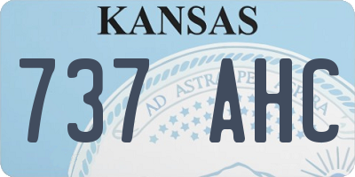 KS license plate 737AHC