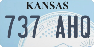KS license plate 737AHQ