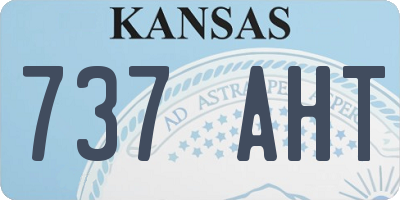 KS license plate 737AHT