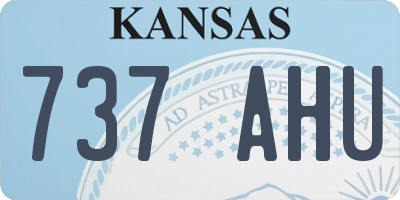 KS license plate 737AHU