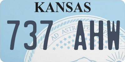 KS license plate 737AHW