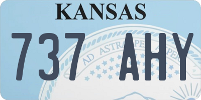 KS license plate 737AHY
