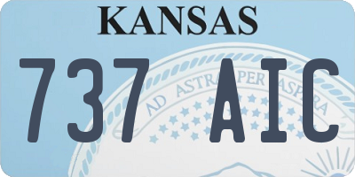 KS license plate 737AIC