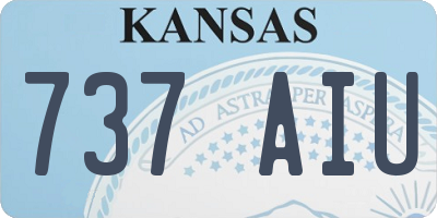 KS license plate 737AIU