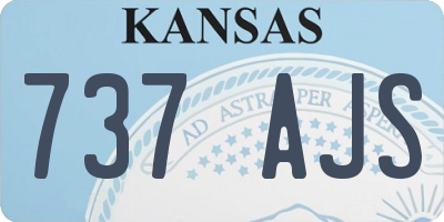 KS license plate 737AJS