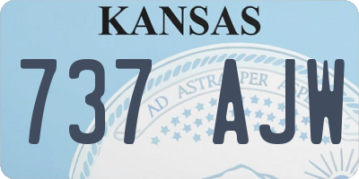KS license plate 737AJW