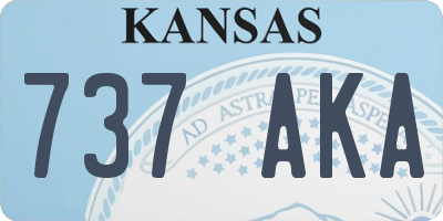 KS license plate 737AKA