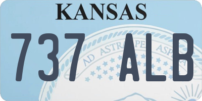 KS license plate 737ALB