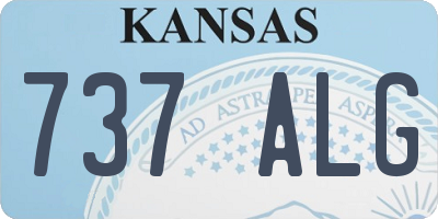KS license plate 737ALG