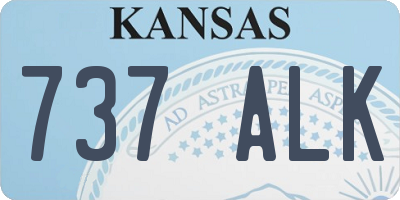 KS license plate 737ALK