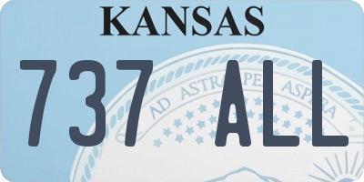 KS license plate 737ALL