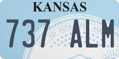 KS license plate 737ALM