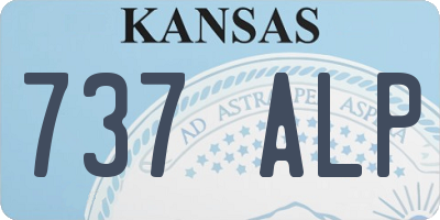 KS license plate 737ALP