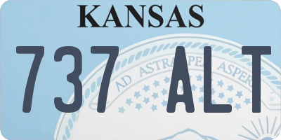 KS license plate 737ALT
