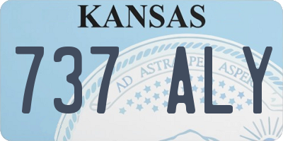 KS license plate 737ALY