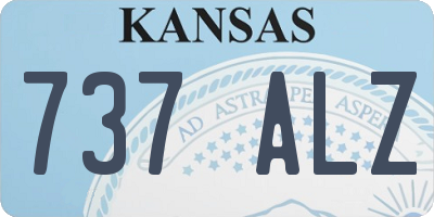 KS license plate 737ALZ