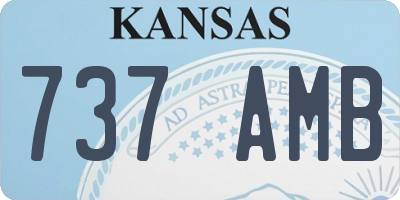 KS license plate 737AMB