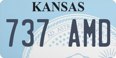 KS license plate 737AMD