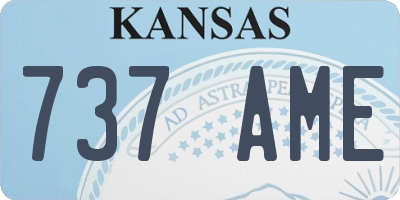 KS license plate 737AME