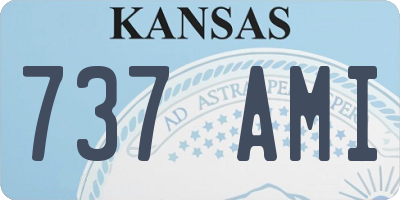 KS license plate 737AMI