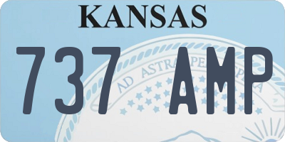 KS license plate 737AMP