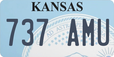 KS license plate 737AMU