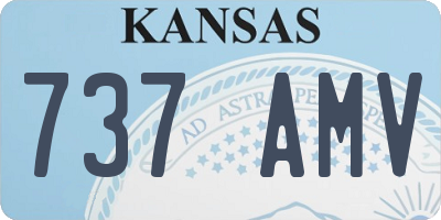 KS license plate 737AMV