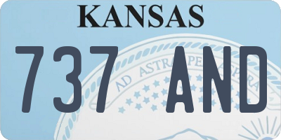 KS license plate 737AND