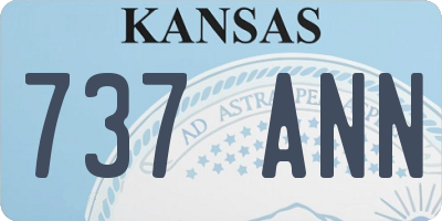 KS license plate 737ANN