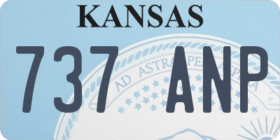 KS license plate 737ANP