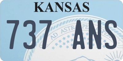 KS license plate 737ANS