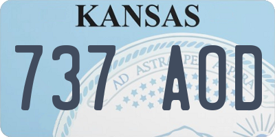 KS license plate 737AOD
