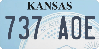 KS license plate 737AOE