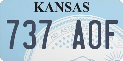 KS license plate 737AOF