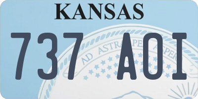 KS license plate 737AOI