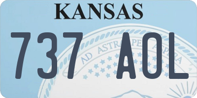 KS license plate 737AOL