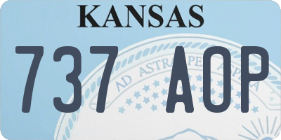 KS license plate 737AOP