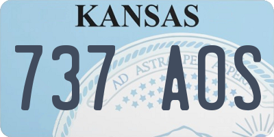 KS license plate 737AOS