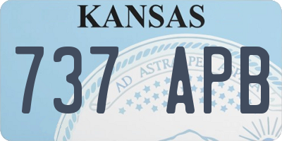 KS license plate 737APB
