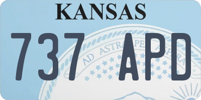 KS license plate 737APD