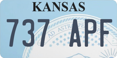 KS license plate 737APF