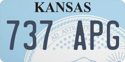 KS license plate 737APG