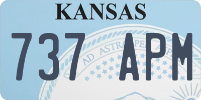 KS license plate 737APM