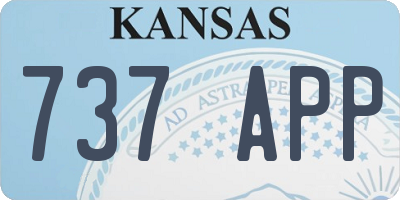KS license plate 737APP