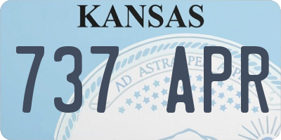 KS license plate 737APR