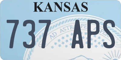 KS license plate 737APS